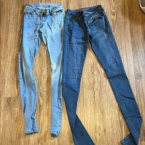 Delia’s Olivia Blue and Light Blue Skinny Jeans